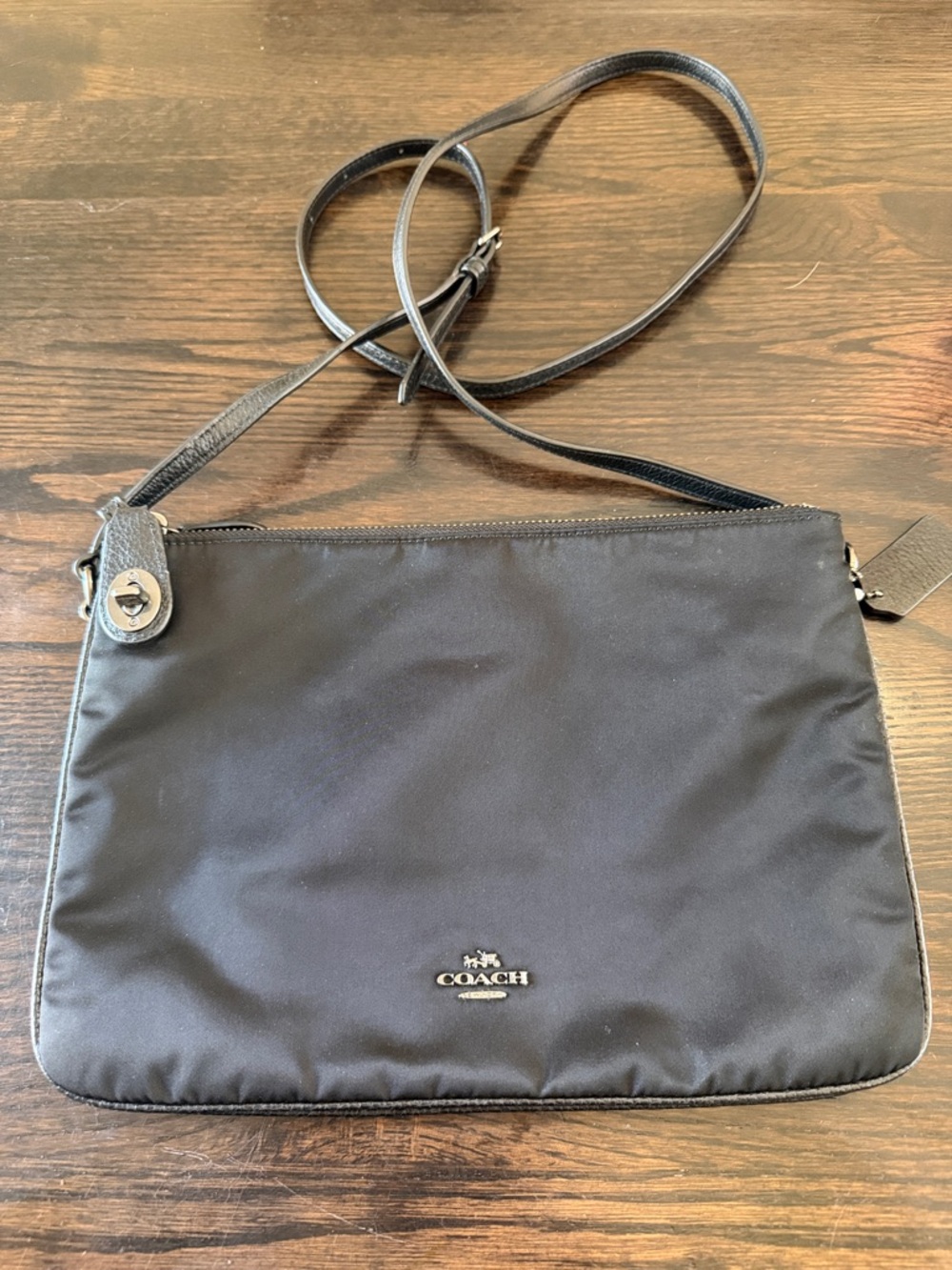 Coach Black Nylon Crossbody Messenger Bag